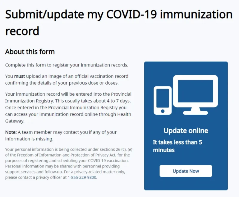 covid19 immunizaton record