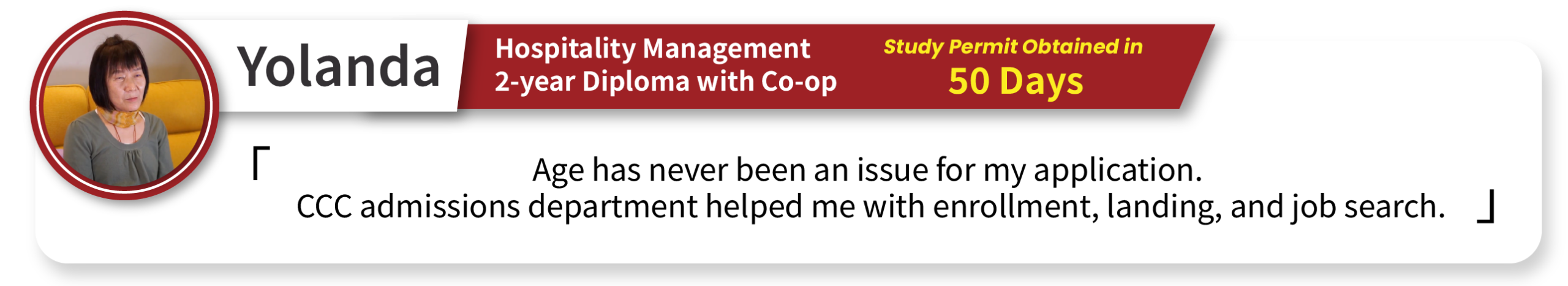 Student Testimonial Yolanda